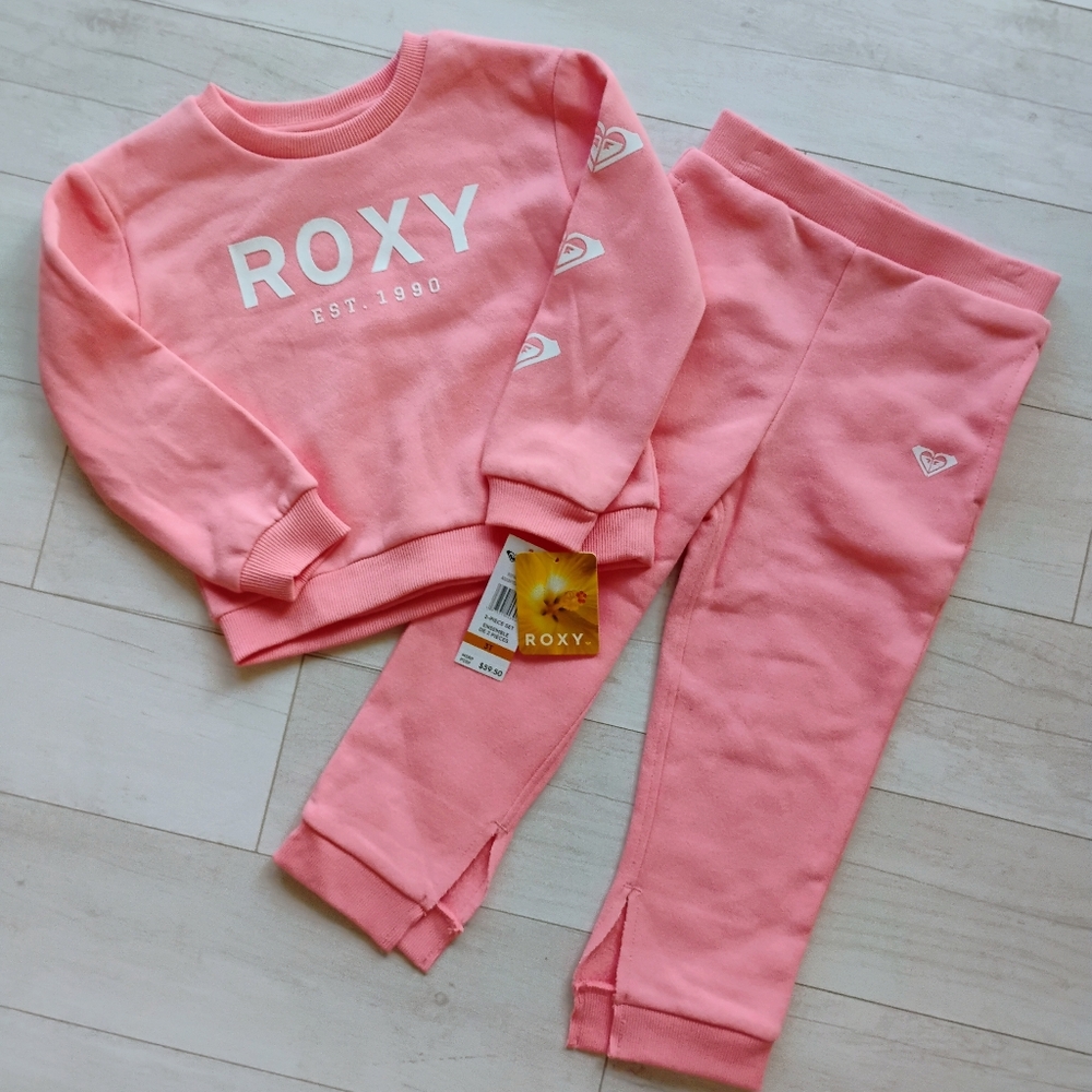 ROXY NEW girls Crewneck Sweatshirt & Sweatpants